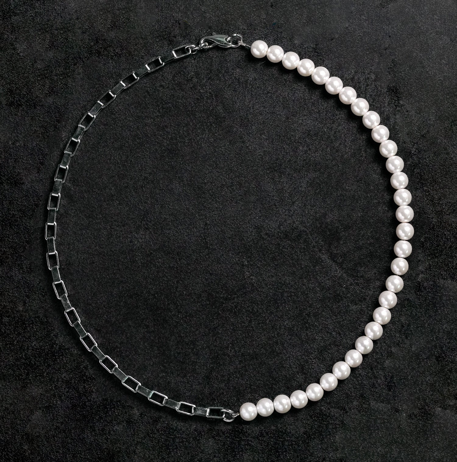 Chained Pearl Necklace - White
